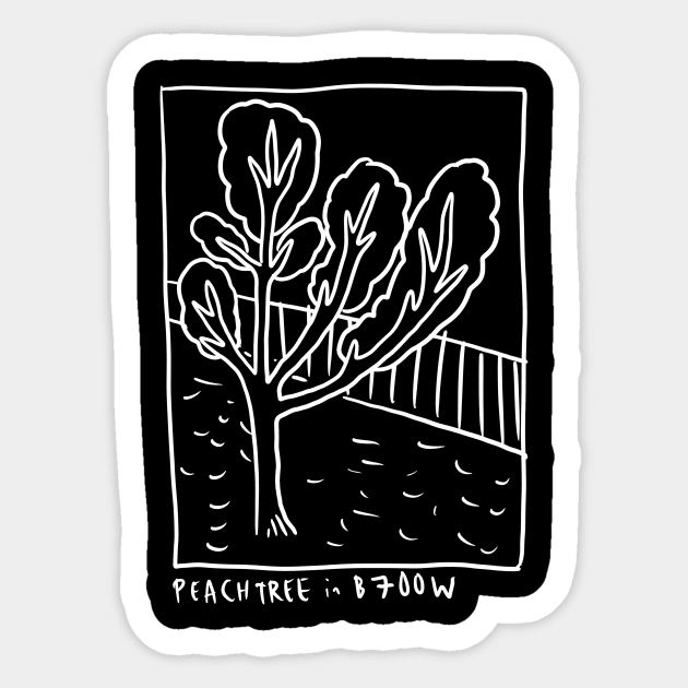 Peach Tree Deux Sticker by MagnumOpus